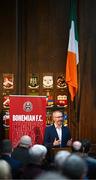 13 March 2023; Roderic O'Gorman TD, Minister for children, equality, disability, integration and youth, during the launch of Bohemian FC's Football Social Responsibility and Community Strategy at the Mansion House in Dublin. Photo by Stephen McCarthy/Sportsfile