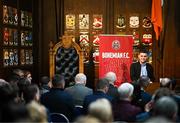 13 March 2023; James Flanagan, football social responsibility manager, Bohemian Football Club, during the launch of Bohemian FC's Football Social Responsibility and Community Strategy at the Mansion House in Dublin. Photo by Stephen McCarthy/Sportsfile