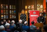 13 March 2023; Sean McCabe, head of climate justice & sustainability, Bohemian Football Club, during the launch of Bohemian FC's Football Social Responsibility and Community Strategy at the Mansion House in Dublin. Photo by Stephen McCarthy/Sportsfile