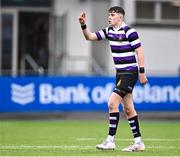 13 March 2023; Niall Fallon of Terenure College during the Bank of Ireland Leinster Schools Junior Cup Semi Final match between Terenure College and Blackrock College at Energia Park in Dublin. Photo by Piaras Ó Mídheach/Sportsfile