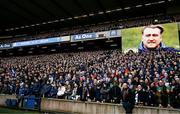 12 March 2023; Scotland supporters sing their national anthem 'Sweet Flower of Scotland', alongside Stuart Hogg, before the Guinness Six Nations Rugby Championship match between Scotland and Ireland at BT Murrayfield Stadium in Edinburgh, Scotland. Photo by Brendan Moran/Sportsfile