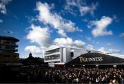 14 March 2023; A general view of racegoers in the Guinness village ahead of racing on day one of the Cheltenham Racing Festival at Prestbury Park in Cheltenham, England. Photo by Harry Murphy/Sportsfile