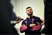 14 March 2023; Robbie Henshaw during an Ireland rugby media conference at IRFU High Performance Centre at the Sport Ireland Campus in Dublin. Photo by Ramsey Cardy/Sportsfile