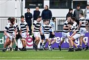 14 March 2023; Belvedere College players celebrate after scoring their second try during the Bank of Ireland Leinster Rugby Schools Junior Cup Semi Final match between Belvedere College and St Michael’s College at Energia Park in Dublin. Photo by Sam Barnes/Sportsfile