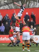 14 March 2023; Rory O'Shaughnessy of Presentation Brothers College wins possession in the lineout during the Munster Schools Senior Cup Final match between Christian Brothers College and Presentation Brothers College at Musgrave Park in Cork. Photo by Matt Browne/Sportsfile