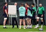 15 March 2023; Forwards coach Paul O'Connell with players, from left, Ryan Baird, Rob Herring, Jack Conan, Andrew Porter and Conor Murray during Ireland rugby squad training at the IRFU High Performance Centre at the Sport Ireland Campus in Dublin. Photo by David Fitzgerald/Sportsfile