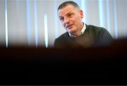 15 March 2023; Manager Jim Crawford during a press conference following his Republic of Ireland U21's squad announcement at FAI Headquarters in Abbotstown, Dublin. Photo by Stephen McCarthy/Sportsfile