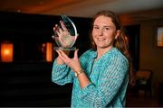 15 March 2023; Kerry captain Síofra O’Shea is pictured with The Croke Park/LGFA Player of the Month award for February 2023 at The Croke Park in Jones Road, Dublin. Síofra was in sparkling form for Kerry during the month of February, as victories over Donegal, Dublin and Meath secured a Lidl National League Division 1 Final slot for the Kingdom. Photo by Ray McManus/Sportsfile