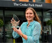 15 March 2023; Kerry captain Síofra O’Shea is pictured with The Croke Park/LGFA Player of the Month award for February 2023 at The Croke Park in Jones Road, Dublin. Síofra was in sparkling form for Kerry during the month of February, as victories over Donegal, Dublin and Meath secured a Lidl National League Division 1 Final slot for the Kingdom. Photo by Ray McManus/Sportsfile