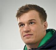 15 March 2023; Josh van der Flier during an Ireland rugby media conference at the IRFU High Performance Centre at the Sport Ireland Campus in Dublin. Photo by David Fitzgerald/Sportsfile