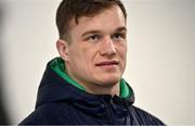 15 March 2023; Josh van der Flier during an Ireland rugby media conference at the IRFU High Performance Centre at the Sport Ireland Campus in Dublin. Photo by David Fitzgerald/Sportsfile