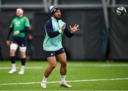 15 March 2023; Bundee Aki during Ireland rugby squad training at the IRFU High Performance Centre at the Sport Ireland Campus in Dublin. Photo by David Fitzgerald/Sportsfile