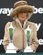 15 March 2023; Camilla, Queen Consort, during day two of the Cheltenham Racing Festival at Prestbury Park in Cheltenham, England. Photo by Harry Murphy/Sportsfile