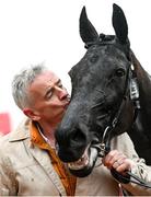 15 March 2023; Owner Michael O'Leary celebrates with Delta Work after winning the Glenfarclas Cross Country Chase on day two of the Cheltenham Racing Festival at Prestbury Park in Cheltenham, England. Photo by Harry Murphy/Sportsfile