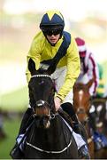 14 March 2023; Jockey Michael O'Sullivan after riding Marine Nationale to win the Sky Bet Supreme Novices' Hurdle during day one of the Cheltenham Racing Festival at Prestbury Park in Cheltenham, England. Photo by Harry Murphy/Sportsfile