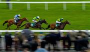 15 March 2023; A Dream To Share, with John Gleeson up, right, on their way to winning the Weatherbys Champion Bumper, from second place Fact To File, with Patrick Mullins up, 9, and third place Captain Teague, with Harry Cobden up, left, on day two of the Cheltenham Racing Festival at Prestbury Park in Cheltenham, England. Photo by Seb Daly/Sportsfile