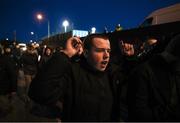 16 March 2023; Supporters arrive for the SSE Airtricity Men's Premier Division match between Drogheda United and Dundalk at Weavers Park in Drogheda, Louth. Photo by Stephen McCarthy/Sportsfile