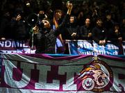 16 March 2023; Drogheda United supporters before the SSE Airtricity Men's Premier Division match between Drogheda United and Dundalk at Weavers Park in Drogheda, Louth. Photo by Stephen McCarthy/Sportsfile