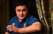 16 March 2023; Jamie George speaking during England rugby media conference at Radisson Blu St. Helen's Hotel in Dublin. Photo by Sam Barnes/Sportsfile
