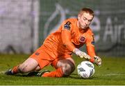 16 March 2023; Dundalk goalkeeper Nathan Shepperd during the SSE Airtricity Men's Premier Division match between Drogheda United and Dundalk at Weavers Park in Drogheda, Louth. Photo by Stephen McCarthy/Sportsfile