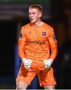 16 March 2023; Dundalk goalkeeper Nathan Shepperd celebrates at the final whistle of the SSE Airtricity Men's Premier Division match between Drogheda United and Dundalk at Weavers Park in Drogheda, Louth. Photo by Stephen McCarthy/Sportsfile