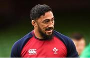 17 March 2023; Bundee Aki during the Ireland rugby captain's run at the Aviva Stadium in Dublin. Photo by Ramsey Cardy/Sportsfile