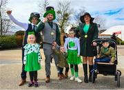 17 March 2023; The Connors family, originally from Tallaght, Dublin, ahead of racing on day four of the Cheltenham Racing Festival at Prestbury Park in Cheltenham, England. Photo by Seb Daly/Sportsfile