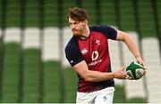 17 March 2023; Ryan Baird during the Ireland rugby captain's run at the Aviva Stadium in Dublin. Photo by Ramsey Cardy/Sportsfile