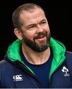 17 March 2023; Head coach Andy Farrell during the Ireland rugby captain's run at the Aviva Stadium in Dublin. Photo by Ramsey Cardy/Sportsfile