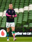 17 March 2023; Jonathan Sexton during the Ireland rugby captain's run at the Aviva Stadium in Dublin. Photo by Ramsey Cardy/Sportsfile