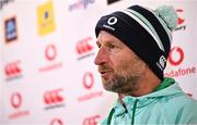 17 March 2023; Assistant coach Mike Catt during an Ireland rugby media conference at the Aviva Stadium in Dublin. Photo by Ramsey Cardy/Sportsfile