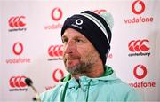 17 March 2023; Assistant coach Mike Catt during an Ireland rugby media conference at the Aviva Stadium in Dublin. Photo by Ramsey Cardy/Sportsfile