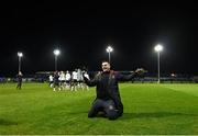 16 March 2023; Dundalk goalkeeper Mark Byrne celebrates after the SSE Airtricity Men's Premier Division match between Drogheda United and Dundalk at Weavers Park in Drogheda, Louth. Photo by Stephen McCarthy/Sportsfile