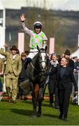 17 March 2023; Lossiemouth, with Paul Townend up, celebrate winning the JCB Triumph Hurdle during day four of the Cheltenham Racing Festival at Prestbury Park in Cheltenham, England. Photo by Harry Murphy/Sportsfile