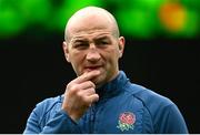 17 March 2023; Head coach Steve Borthwick during England rugby captain's run at the Aviva Stadium in Dublin. Photo by Ramsey Cardy/Sportsfile