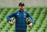 17 March 2023; Attack coach Nick Evans during England rugby captain's run at the Aviva Stadium in Dublin. Photo by Ramsey Cardy/Sportsfile