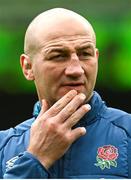 17 March 2023; Head coach Steve Borthwick during England rugby captain's run at the Aviva Stadium in Dublin. Photo by Ramsey Cardy/Sportsfile