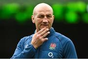 17 March 2023; Head coach Steve Borthwick during England rugby captain's run at the Aviva Stadium in Dublin. Photo by Ramsey Cardy/Sportsfile