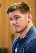 17 March 2023; Captain Owen Farrell during England rugby press conference at the Aviva Stadium in Dublin. Photo by Ramsey Cardy/Sportsfile