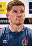 17 March 2023; Captain Owen Farrell during England rugby press conference at the Aviva Stadium in Dublin. Photo by Ramsey Cardy/Sportsfile