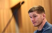 17 March 2023; Captain Owen Farrell during England rugby press conference at the Aviva Stadium in Dublin. Photo by Ramsey Cardy/Sportsfile