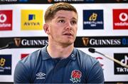 17 March 2023; Captain Owen Farrell during England rugby press conference at the Aviva Stadium in Dublin. Photo by Ramsey Cardy/Sportsfile