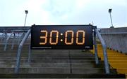 17 March 2023; A general view of the countdown clock before the Lidl Ladies National Football League Division 1 match between Cork and Kerry at Páirc Uí Chaoimh in Cork. Photo by Piaras Ó Mídheach/Sportsfile