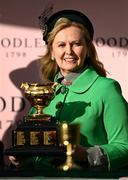 17 March 2023; Winning owner Audrey Turley after winning the Boodles Cheltenham Gold Cup Chase with  Galopin Des Champsduring day four of the Cheltenham Racing Festival at Prestbury Park in Cheltenham, England. Photo by Harry Murphy/Sportsfile