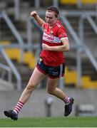 17 March 2023; Hannah Looney of Cork celebrates after scoring her side's first goal during the Lidl Ladies National Football League Division 1 match between Cork and Kerry at Páirc Uí Chaoimh in Cork. Photo by Piaras Ó Mídheach/Sportsfile