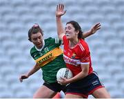 17 March 2023; Ciara O'Sullivan of Cork in action against Cáit Lynch of Kerry during the Lidl Ladies National Football League Division 1 match between Cork and Kerry at Páirc Uí Chaoimh in Cork. Photo by Piaras Ó Mídheach/Sportsfile