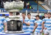 17 March 2023; Blackrock College collect their runners up medals during the Bank of Ireland Leinster Schools Senior Cup Final match between Gonzaga College and Blackrock Collegee at RDS Arena in Dublin. Photo by Sam Barnes/Sportsfile