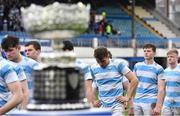 17 March 2023; Blackrock College collect their runners up medals during the Bank of Ireland Leinster Schools Senior Cup Final match between Gonzaga College and Blackrock Collegee at RDS Arena in Dublin. Photo by Sam Barnes/Sportsfile