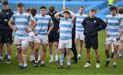 17 March 2023; Blackrock College players dejected after their side's defeat in the Bank of Ireland Leinster Schools Senior Cup Final match between Gonzaga College and Blackrock Collegee at RDS Arena in Dublin. Photo by Sam Barnes/Sportsfile