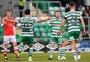 17 March 2023; Jack Byrne of Shamrock Rovers after scoring his side's second goal during the SSE Airtricity Men's Premier Division match between Shamrock Rovers and St Patrick's Athletic at Tallaght Stadium in Dublin. Photo by Ramsey Cardy/Sportsfile